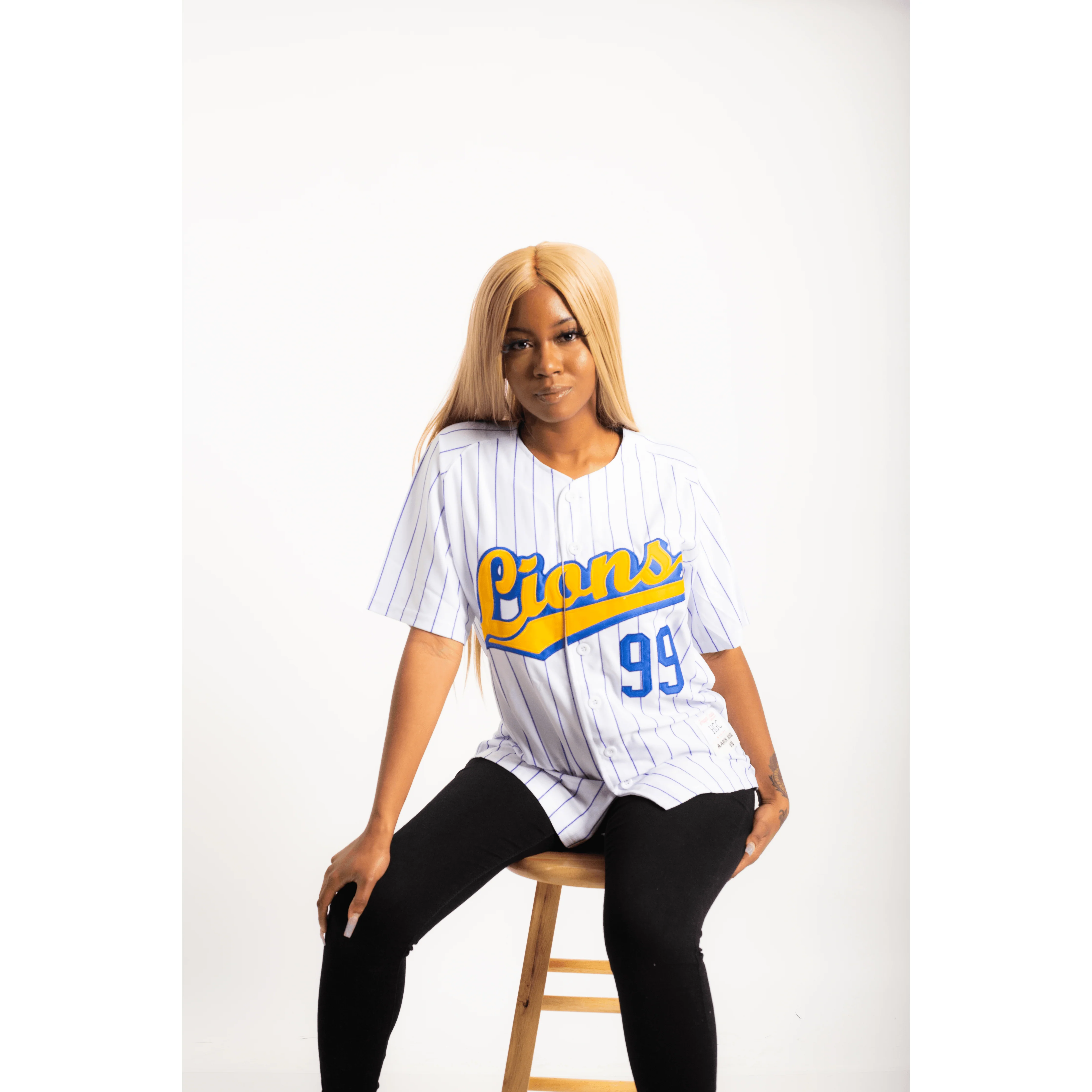 AARON JUDGE LIONS HS JERSEY (WHITE) - Image 3