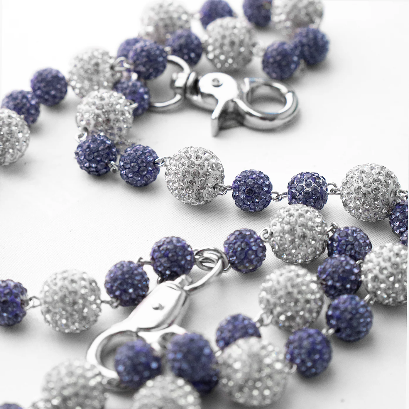 Crystal Purple & Silver Pant Chain - Image 3
