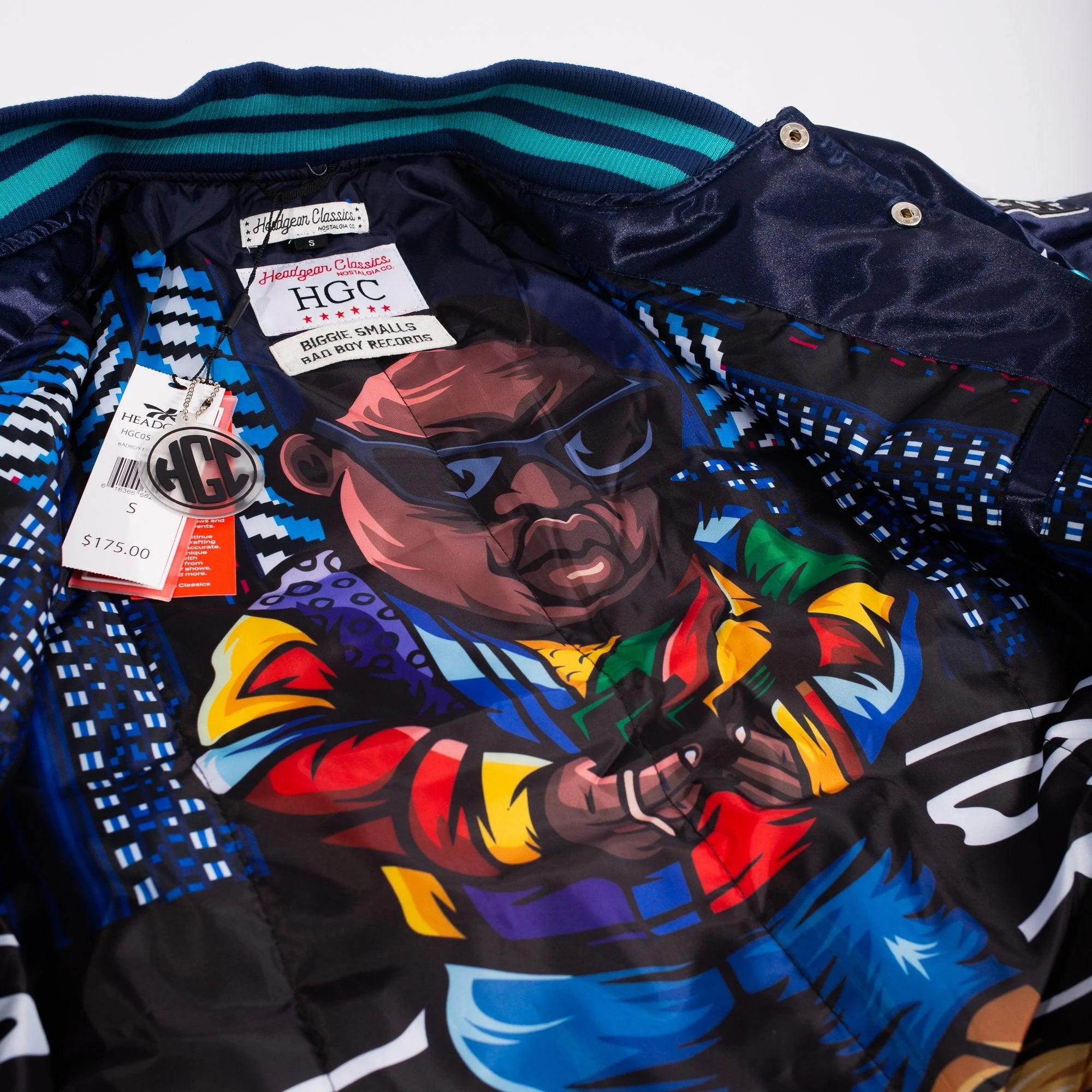 YOUTH BADBOY NIGHTLIFE SATIN JACKET BLACK/BLUE - Image 4