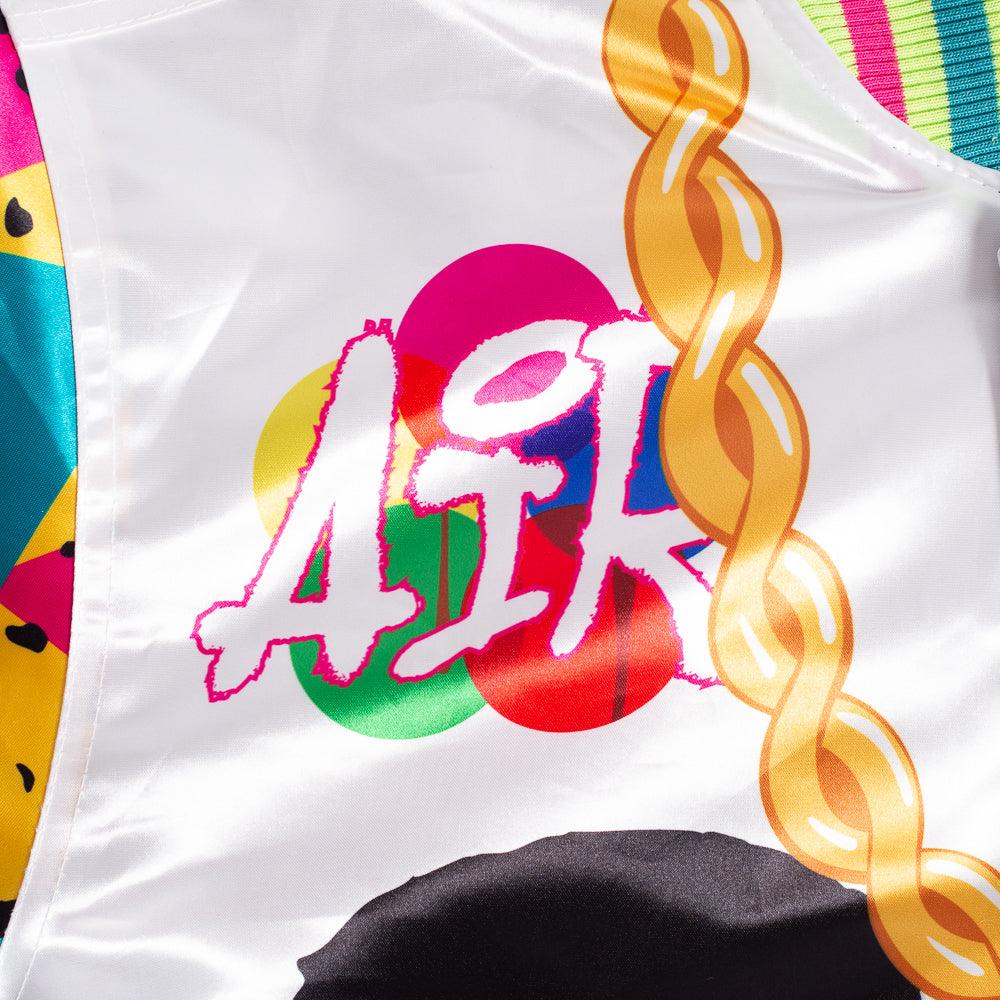 YOUTH FRESH PRINCE FRESH AIR GRAFFITI SATIN JACKET WHITE - Image 4