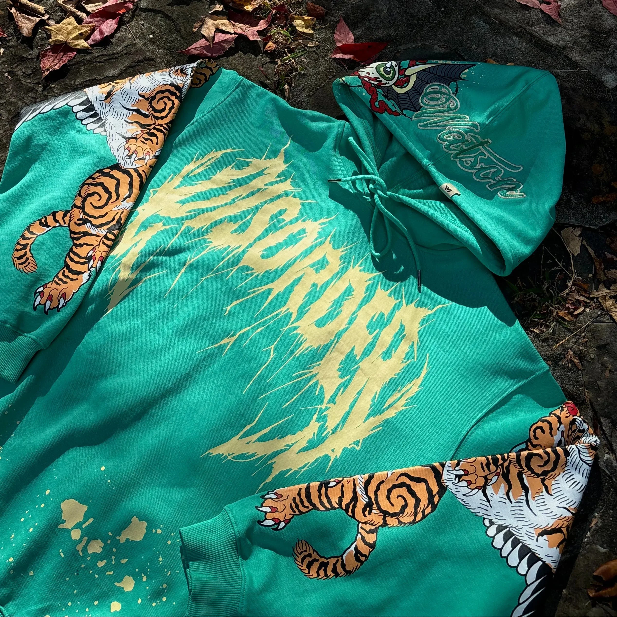 NO MERCY HOODIE (ELECTRIC GREEN) - Image 5