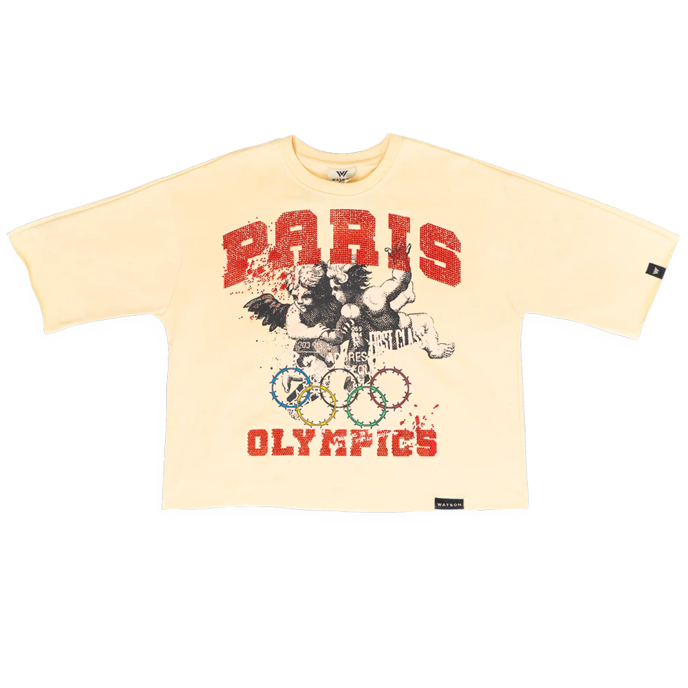 WATSON PARIS CROPPED T-SHIRT (CREAM) - Image 5