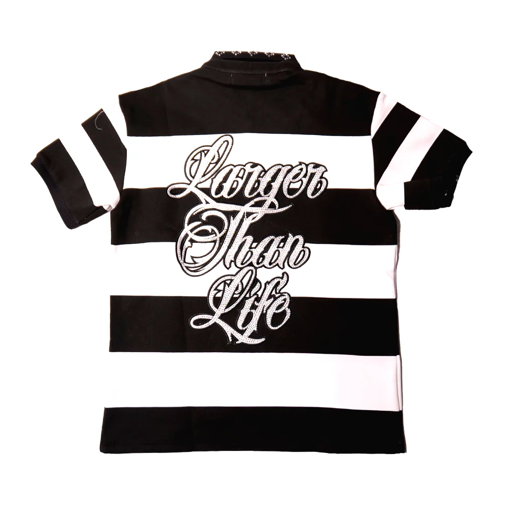 WATSON RUGBY POLO (BLACK/WHITE) - Image 3